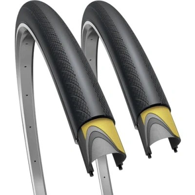 Afbeelding van Paar banden 700 x 28c ETRTO 28 622 60 TPI met 1 mm lekbescherming Fietsbanden Thickslick voor fietsen Racefietsjas Fiets (2 stuks)