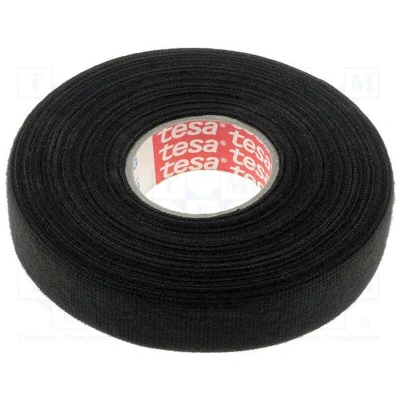 Afbeelding van Tesa 51608 Kabelbundeltape PET vlies Zwart 9mm x 15m 00005 00