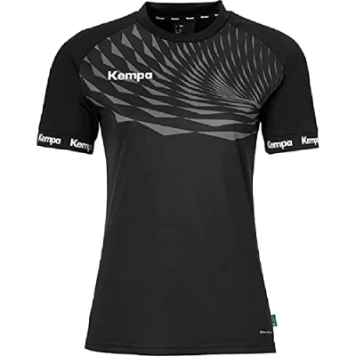 Afbeelding van Kempa Trainings WAVE Sport Tshirt, Dames, Maat: Large, Schwarz anthra