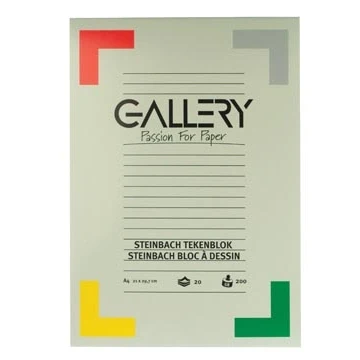 Afbeelding van Gallery Steinbach Tekenblok, Gekorreld, Ft 21 X 29,7 Cm (a4), 200 G/m², Blok Van 20 Vel Tekenpapier