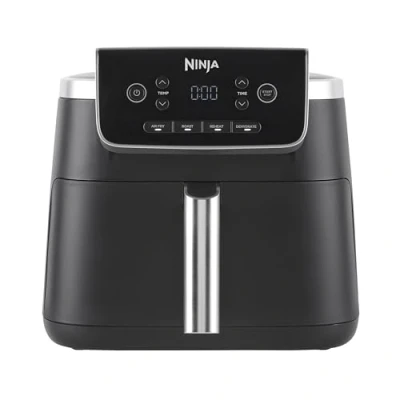 Afbeelding van Ninja Air Fryer PRO 4.7L, Enkele Lade, 4 in 1, Airfryer, Roosteren, Opwarmen, Drogen, Voor 1 2 Porties, Digitaal, Bevroren Voedsel, Anti aanbak Lade &amp; Mandje, 2000W, Zwart AF140EU