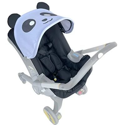 Afbeelding van Kinderwagen Verschoonset Kleding, Luifelhoes, Zitkussen Compatibel met Doona Autostoel Wandelwagen (kleur panda)
