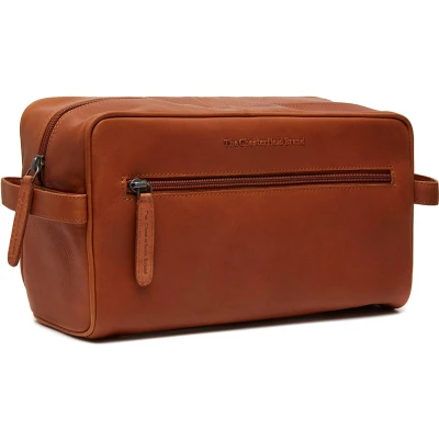 Afbeelding van The Chesterfield Brand Leren Toilettas Cognac Cyprus