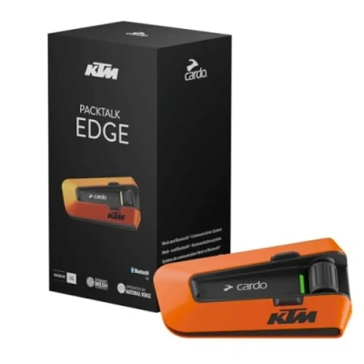 Afbeelding van Cardo Packtalk Edge KTM Single Bluetooth Communicatiesysteem Maat Intercom