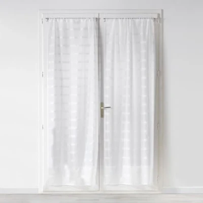 Afbeelding van Douceur d&#039;Intérieur Candide rechte paar stangdoorvoer, wit, 2 x 70 200 cm