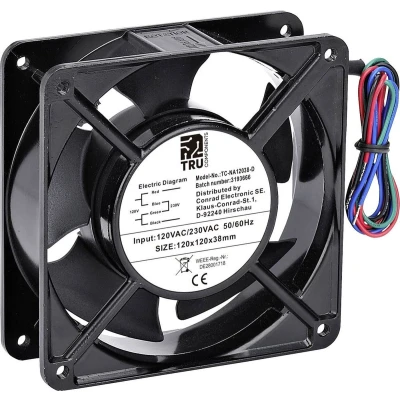 Afbeelding van TRU COMPONENTS TC NA12038 D Axiaalventilator 230 V/AC, 120 V/AC 170 m3/h (l x b h) 38 mm