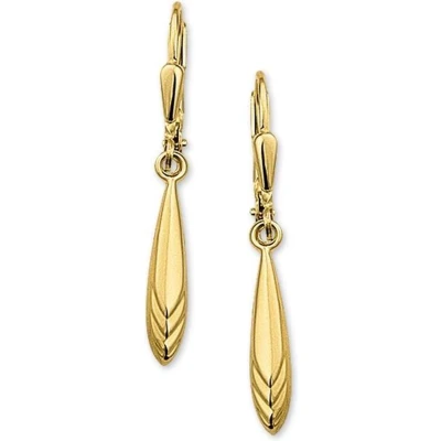 Afbeelding van Trendjuwelier huiscollectie Oorhangers Geelgoud Glanzend 18 mm x 3.5
