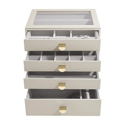 Afbeelding van Stackers Oatmeal Classic Jewellery Box Set van 4 (met drawers)