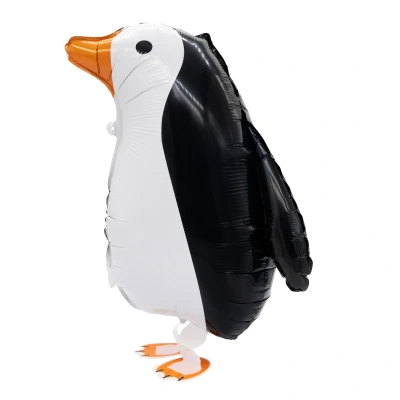 Afbeelding van Amscan Folieballon Walking Penguin Junior 57 X 47 Cm Zwart/wit