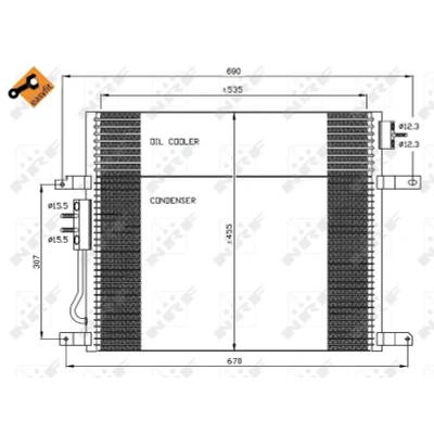 Afbeelding van Condensor, airconditioning NRF 35577