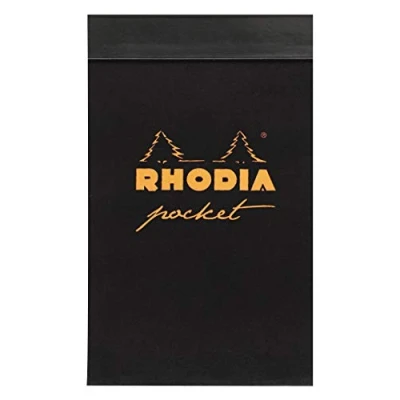 Afbeelding van Rhodia RhodiaPocket 8220C notitieblok (75 x 120 mm, geruit, 40 vellen, ideaal voor uw notities) 1 stuk op kleur gesorteerd