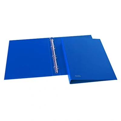 Afbeelding van FAVORIT Sprint ringmap van karton, 22 x 30 cm, 4 ronde ringen mm, blauw, 400173351