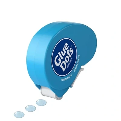 Afbeelding van Glue Dots Dubbelzijdige plakstippen, Dot &#039;n Go permanente lijmroller, 200 punten, duurzaam, rond, 10 mm, veelzijdig gebruik, doe het zelf knutselen en scrapbooking