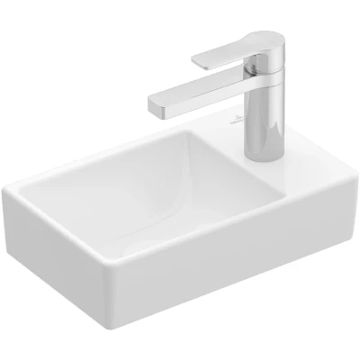 Afbeelding van Villeroy en boch avento fontein 360x220mm wasbak links wit 43003l01