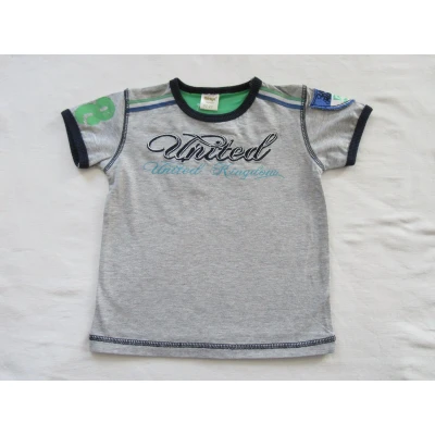 Afbeelding van Dirkje Jongens T shirt korte mouw Grijst Groen United kingdom 92 2 jaar