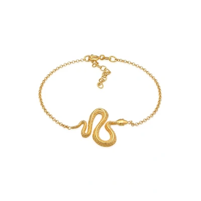 Afbeelding van Elli Basic Snake Armband goldcoloured, Dames, Maat: 16, Gold coloured