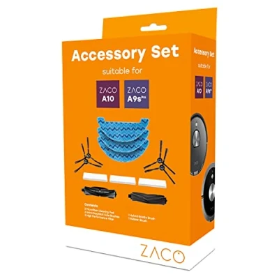 Afbeelding van ZACO Original accessoire set voor A9sPro en A10 Robotstofzuiger, doekjes, filter, zijborstels, hoofdborstel