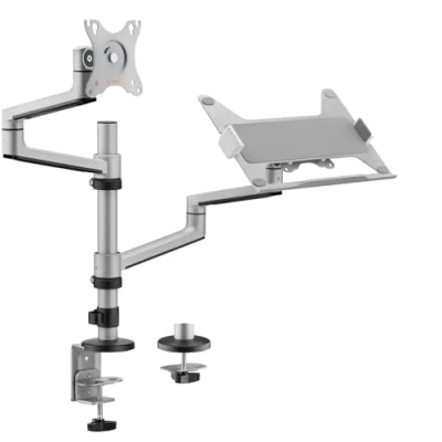 Afbeelding van My Wall HL52L Monitor tafelbeugel 1 voudig 43,2 cm (17) 81,3 (32) Zilver In hoogte verstelbaar, Draaibaar, Laptophouder