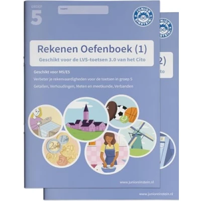 Afbeelding van Rekenen Oefenboek Set deel 1 en 2 groep 5