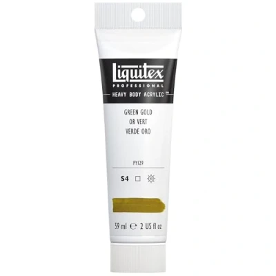 Afbeelding van Liquitex 1045325 Professional Heavy Body acrylverf in kunstenaarskwaliteit met uitstekende lichtechtheid en boterachtige consistentie, 59ml Tube, Green Gold