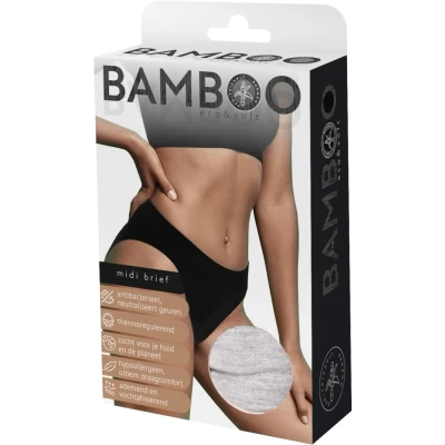 Afbeelding van Naproz Bamboo Midi Brief Grijs XL 1ST