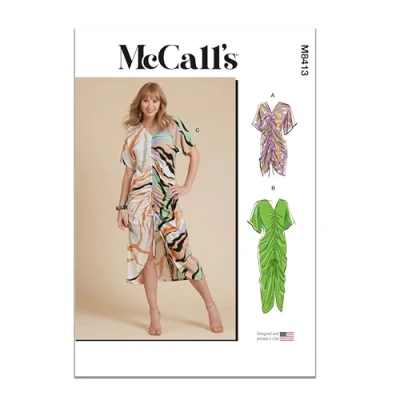 Afbeelding van MCCALLS M8413K5 Misses&#039; kaftan in twee lengtes K5 (8 10 12 14 16)