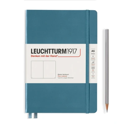 Afbeelding van Leuchtturm Notitieboek A5 Hardcover Stone Blue Blanko