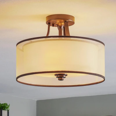 Afbeelding van KICHLER Plafondlamp Lacey met dubbele kap