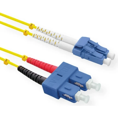 Afbeelding van ROLINE glasvezelkabel duplex, single mode 9/125µm OS2, LC/SC, geel, 3 m