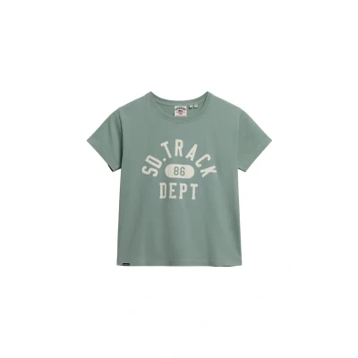 Afbeelding van Athletic Nauwsluitend T shirt met Grafische Print Green Grootte: 38