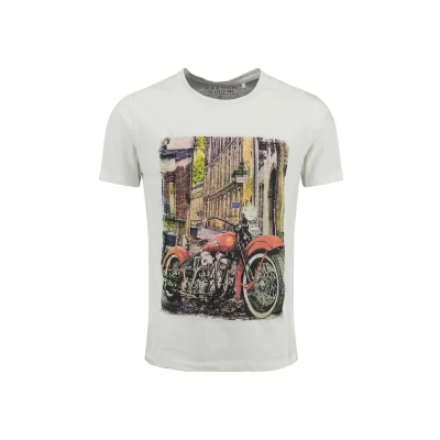 Afbeelding van Key Largo MT Klrace Round Tshirt print, Heren, Maat: 3XL, White