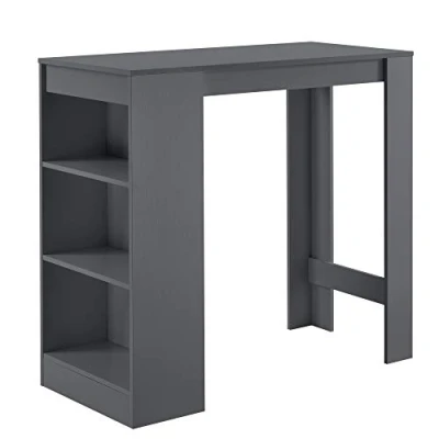 Afbeelding van Bartafel met 3 planken 110x50x103 cm donkergrijs