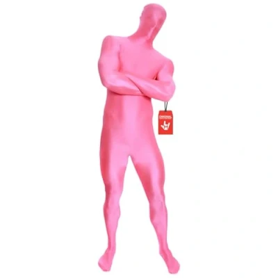 Afbeelding van Morphsuit Full Body Kostuum Roze, L Originele bodysuit Voor volwassenen en kinderen Super rekbaar pak, geweldig doe het zelf feestoutfit Halloween, cosplay, verkleden mannen