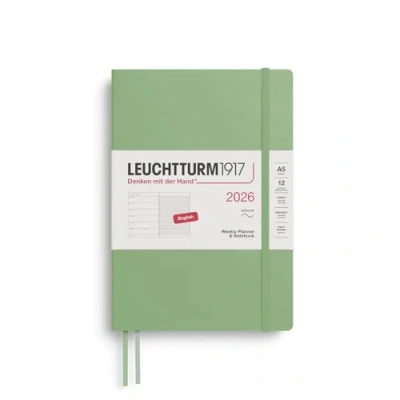 Afbeelding van Leuchtturm1917 Weekly Planner&amp;Notebook A5 12 maanden 2026 Softcover Sage