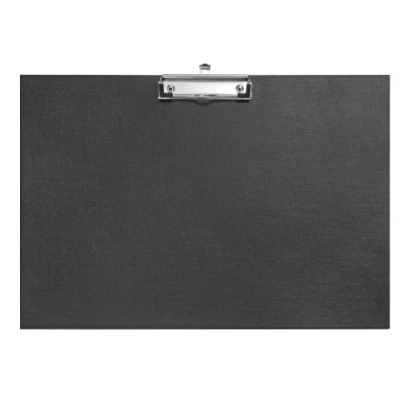 Afbeelding van Veloflex 4812980 schrijfplaat DIN A3 dwars, klembord, clipboard, PP gelamineerd met linnenstructuur, hangoog, zwart