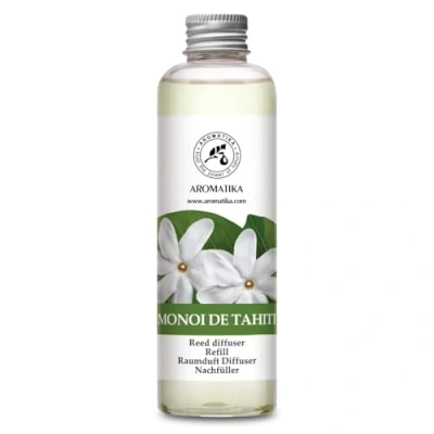 Afbeelding van Navulling geurstokjes Monoi de Tahiti 200ml Intensieve Verse Langdurige en Frisse Geur Verdampingsduur van 20 weken Aromatherapie Diffuser Luchtverfrisser huisparfum geurolie hergebruik geurverspreider Aromatika