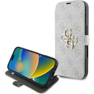 Afbeelding van Guess GUBKP16M4GMGPII iPhone 16 Plus 6,7&quot; roze/roze boek 4G metalen logo