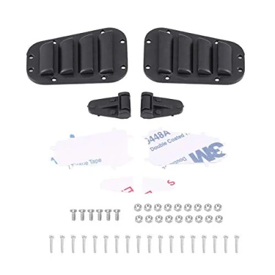 Afbeelding van Dilwe RC Car Intake Grille &amp; Motor Abdeckungs Scharnier, Kunststoffeinlassgitter Motorabdeckungsscharniere mit Aufklebern f¨¹r Traxxas TRX 4 1/10 Upgrade Zubeh?r
