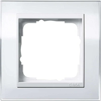 Afbeelding van Gira Event Clear afdekraam enkelvoudig wit voor zuiver witte centrale