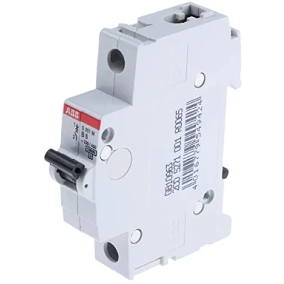 Afbeelding van Abb s201m installatieautomaat 1p b karakteristiek 6a iec en 60898 1 10 ka iec60947 2 15 module breedte 17 5mm 2cds271001r0065