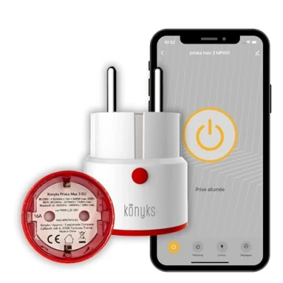 Afbeelding van Konyks Priska Max 3 EU WiFi + BT, geavanceerde functies V3, 16 A, verbruiksmeter, compatibel met Alexa en Google Home &amp; Tuya