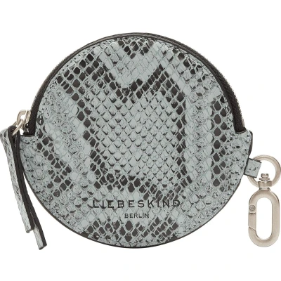 Afbeelding van LIEBESKIND BERLIN Leren Utensil zak Snake Pendant Round Etui Salt Blue Blauw