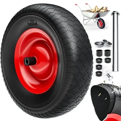 Afbeelding van Gardebruk Kruiwagenwiel Massief Rubber 200kg 4.80/4.00 8 Ø 390 mm