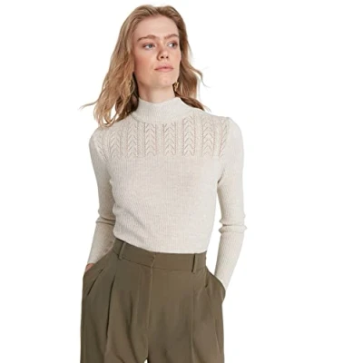 Afbeelding van Trendyol Acryl Trui Grijs Slim M Grijs,