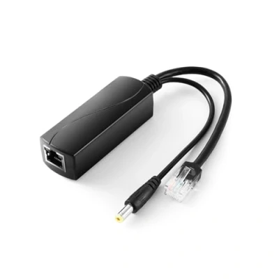 Afbeelding van Revotech 12V/1A Actief PoE Splitter DC 5,5 * 2,1mm Stekker, 48V naar uitgang, 10/100Mbps voldoet aan IEEE802.3af/at, adapter voor niet IP camera (PS5712P)
