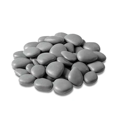 Afbeelding van Kalapanta Decoratieve stenen in gerecycled plastic voor vazen, schilderen, aquaria, tuin (Ø 2 5 cm ong. 75 stuks, Grijs)