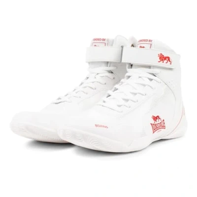 Afbeelding van Lonsdale Unisex RUFFORD boksschoenen, wit rood, 44 EU, wit, EU