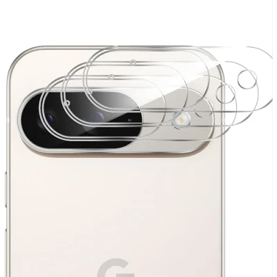 Afbeelding van GIOPUEY [Volledige bescherming van de camera compatibel met Google Pixel 9, 3 stuks] 3D glasbeschermfolie, zeer transparant, camerabescherming voor 9