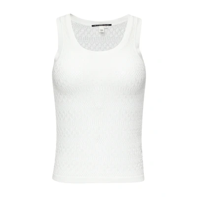 Afbeelding van QS AUS Ajour Top, Dames, Maat: XS, Ecru