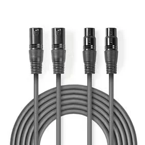 Afbeelding van XLR (v) naar jack 3.5 mm kabel Nedis 1 meter (Stereo, Gebalanceerd, 100% koper)